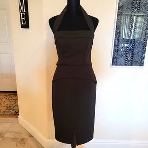 Bisou Bisou vintage inspired bodycon peplum Black dress - Size 8